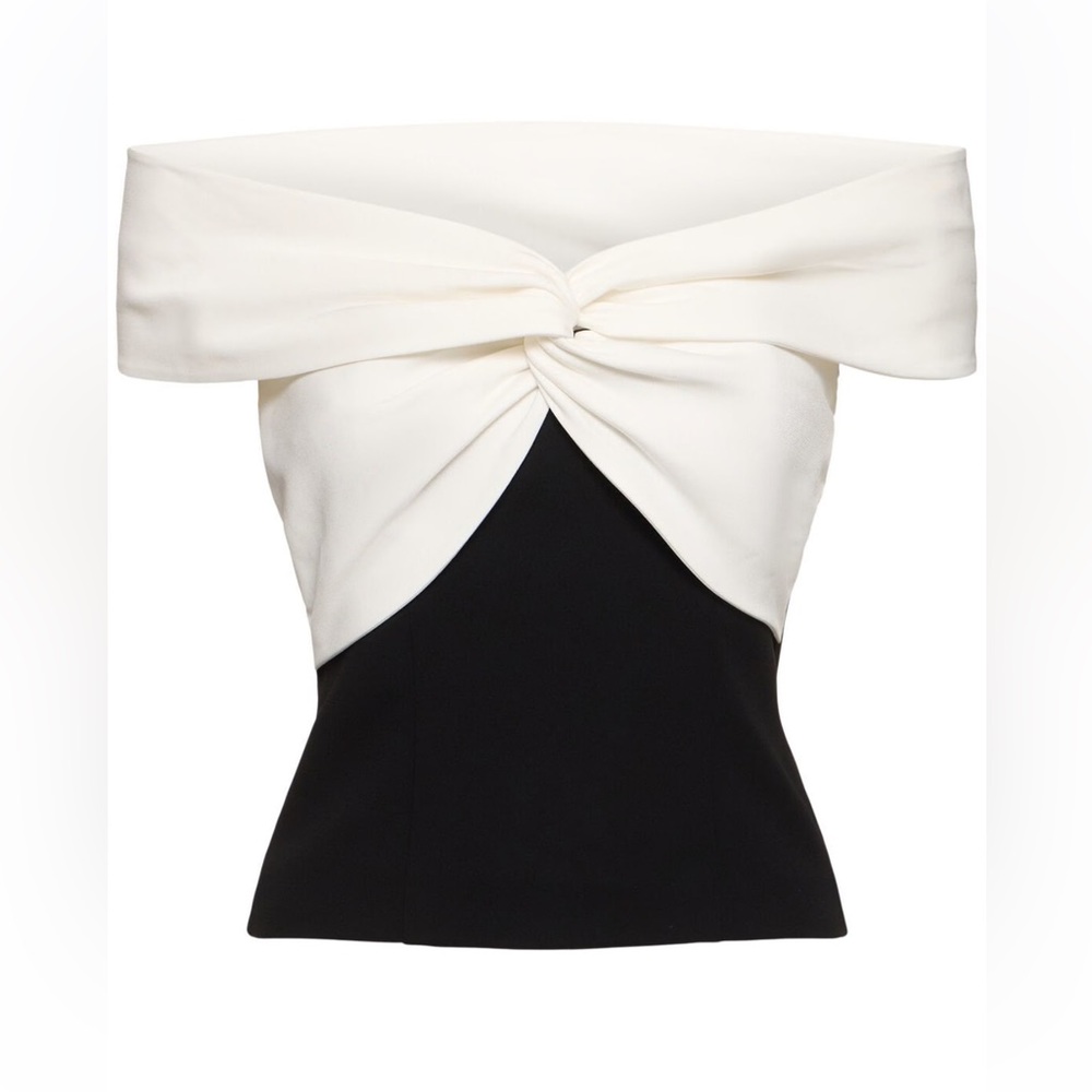Roland Mouret Off-the-Shoulder Light Cady Top – Small